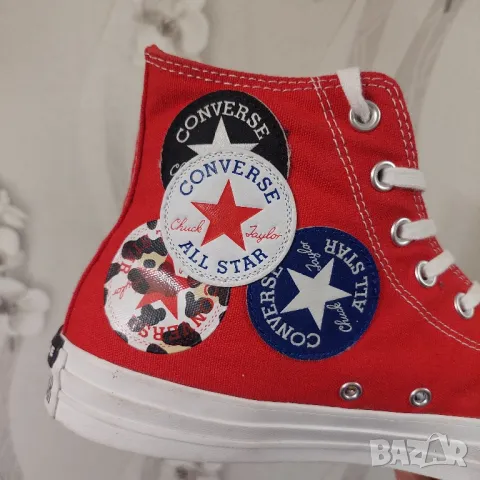 кецове Converse All Star Hi Univeristy Red Black Rush Blue Multi Logo  номер 45 , снимка 9 - Кецове - 40940586
