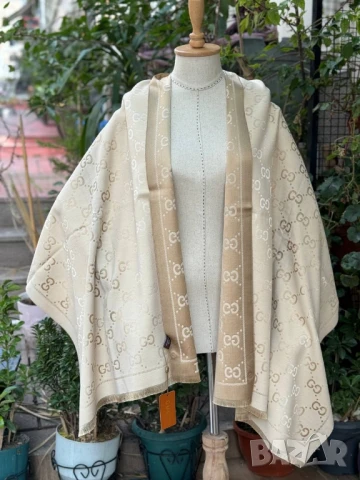 кашмирен шал gucci louis vuitton , снимка 14 - Шалове - 51336418