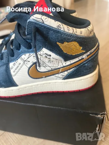 Страхотни кецове Air Jordan 1 MID SE, снимка 3 - Детски маратонки - 55783704