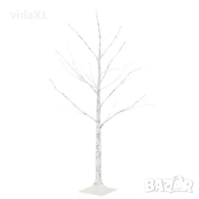 vidaXL LED дърво бяла бреза топло бяло 48 светодиода 120 см（SKU:345142）, снимка 1 - Декорация за дома - 48526877