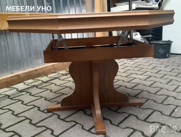 Масивна маса с повдигащ механизъм, снимка 3 - Маси - 42642598