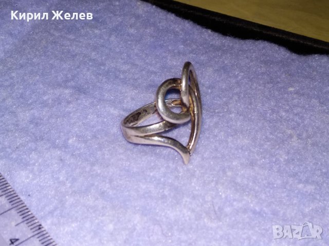ДВЕ СЪРЦА в ЕДНО РОМАНТИЧЕН НЕЖЕН АРТ ПРЪСТЕН СРЕБРО 925 РЪЧНА ИЗРАБОТКА ЛЮБОВНО БИЖУ 34614, снимка 9 - Пръстени - 39522064