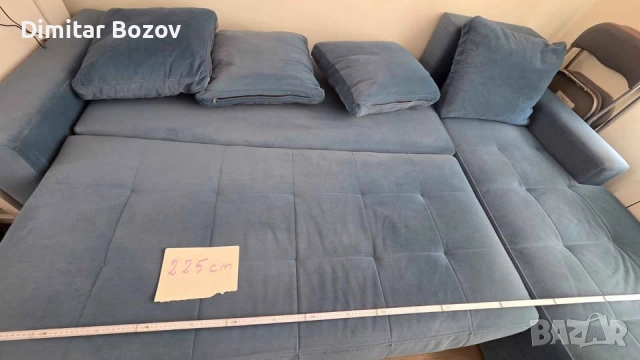 Син Диван за продан , снимка 4 - Дивани и мека мебел - 52440304