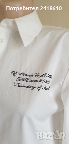 Off White Cotton Dress Italy Womens Size 40 / М НОВО! ОРИГИНАЛ! Дамска Рокля!