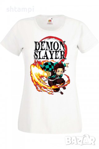 Дамска тениска Аниме Манга Demon Slayer Tanjiro Kamado 01,Анимация,игра,Празник,Повод., снимка 2 - Тениски - 38058421