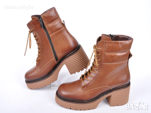 ЗИМА '25'26! Кожени дамски боти - Два цвята, снимка 2 - Дамски боти - 52659866