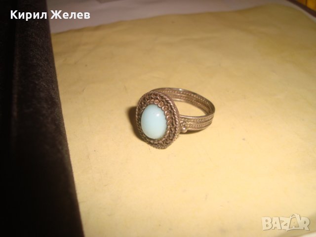 18-19 ВЕК ВЪЗРОЖДЕНСКИ СРЕБЪРЕН ТЮРКОАЗЕН ПРЪСТЕН МАЙСТОРСКА КУЮМДЖИЙСКА ИЗРАБОТКА 8351, снимка 17 - Антикварни и старинни предмети - 33737036