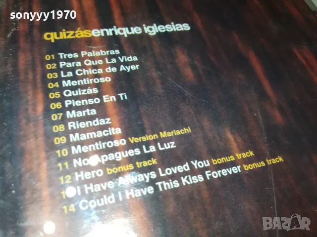 ENRIQUE IGLESIAS CD 1705251500, снимка 10 - CD дискове - 50324370