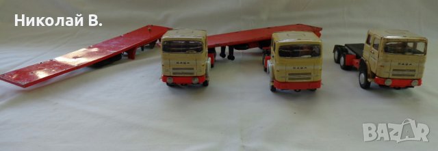 Ретро детски метални камиончета марка RABA   M1/43 мащаб употребявани произведени в Унгария 1977 год, снимка 1 - Колекции - 37470670