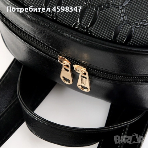 Комплект раница и 3 чантички / Цвят: Черен, снимка 14 - Раници - 52141551