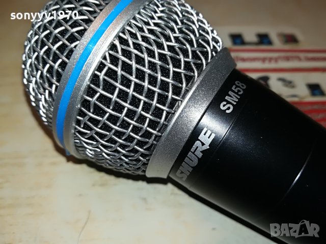 SHURE PROFI MICROPHONE SM58 BLUE 2504231038, снимка 4 - Микрофони - 40478423