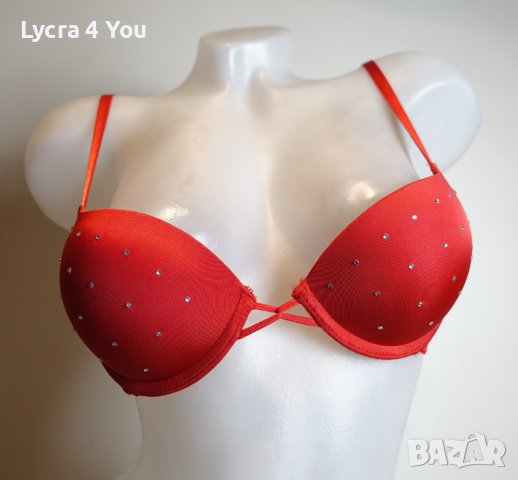 H&М 75A червен сутиен с големи подплънки, снимка 6 - Бельо - 36676314