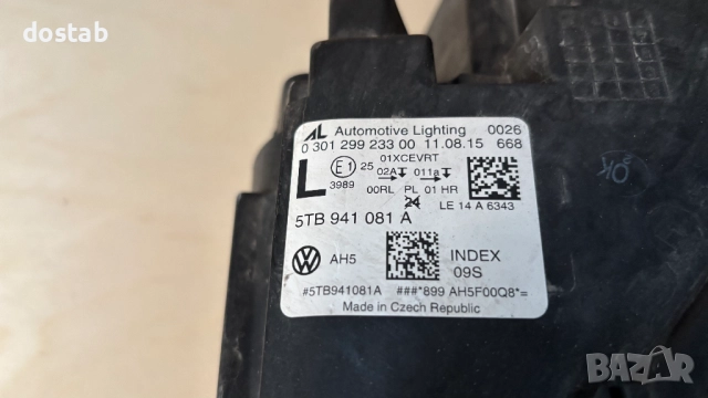 Фар за vw Touran , снимка 6 - Части - 52830268