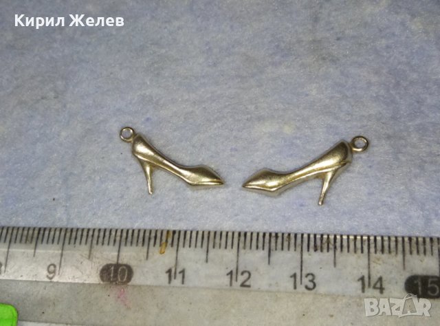 Две ЕЛЕГАНТНИ СРЕБЪРНИ ДАМСКИ ПАНТОФКИ ОБУВКИ - АРТ ВИСУЛКИ 40055, снимка 5 - Бижутерийни комплекти - 42380572