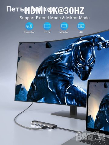 Lemorele 9 в 1 USB C хъб, снимка 4 - Друга електроника - 40569073