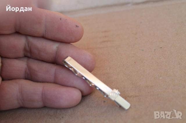 Сребърна щипка за вратовръзка 0,925, снимка 2 - Колиета, медальони, синджири - 53275056