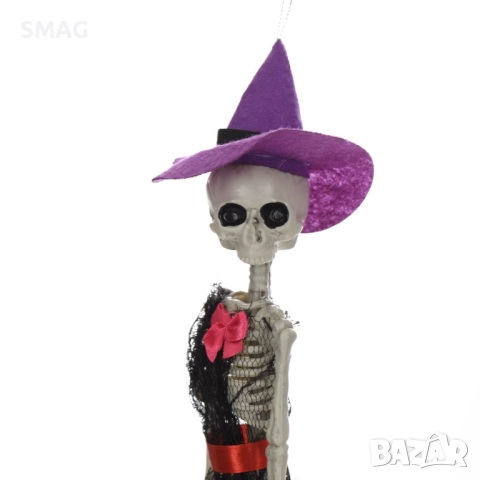 Halloween / Хелоуин реалистичен скелет на вещица – декорация 33см_1207610, снимка 2 - Декорация за дома - 52008791
