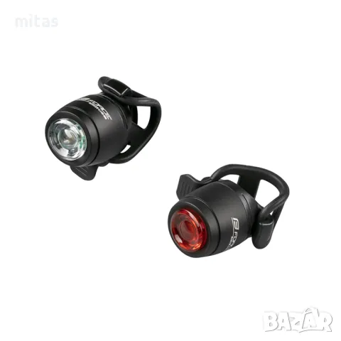 Комплект LED светлини за велосипед, Фар и Стоп, FORCE NIB USB