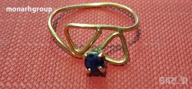 Златен пръстен 18 к, снимка 6 - Пръстени - 52787992