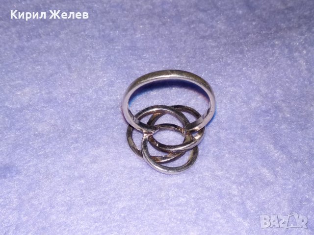 СТАР АЖУРЕН ДИЗАЙНЕРСКИ СРЕБЪРЕН ВИНТИДЖ ПРЪСТЕН ВИСОКА ПРОБА СРЕБРО 35244, снимка 9 - Пръстени - 39470795