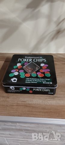 ВНОС от UK Покер сет 100 чипа в желязна кутия , professional Fine Gift, снимка 4 - Рулетки - 39328020