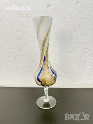 Елегантна стъклена ваза "Veteria di Borgonovo". №7530