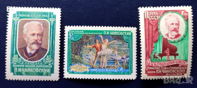 СССР, 1958 г. - пълна серия чисти марки, музика, 5*18, снимка 1