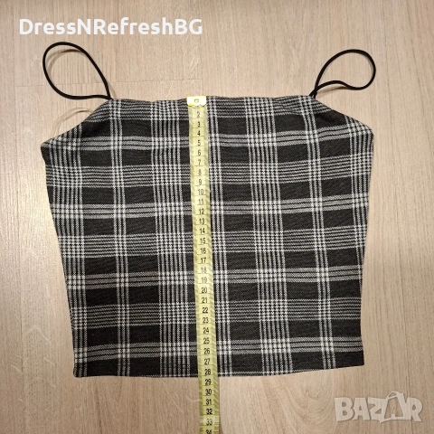 Дамски кариран комплект - пола и потник S, снимка 4 - Комплекти - 54259086
