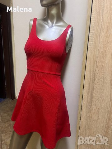 Дамска разкроена червен рокля !, снимка 5 - Рокли - 42110314