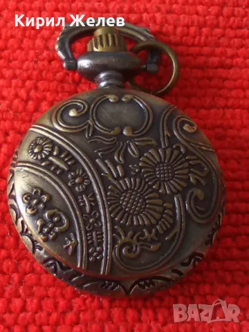 Мини джобен часовник красива орнаментика перфектно състояние 44911, снимка 12 - Джобни - 45382276