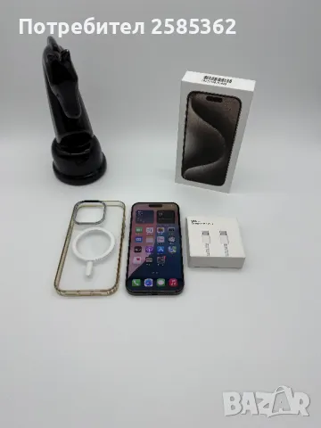 iPhone 15 Pro Black Titanium 256 Gb, снимка 1