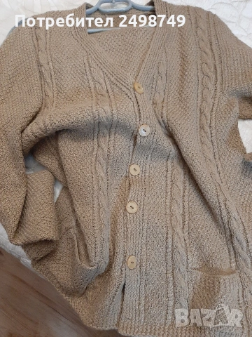 Жилетка и елек ръчно плетени, НОВИ, снимка 5 - Блузи - 53206052