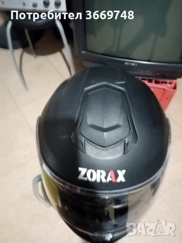 Продава се запазена модуларна мото каска ZORAX, снимка 2 - Спортна екипировка - 54218979