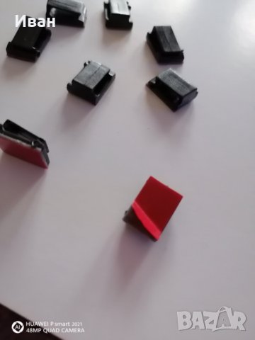 Черни пластмасови самозалепващи държач държачи за кабел на смартфон телефон таблет и други, снимка 10 - USB кабели - 31563908