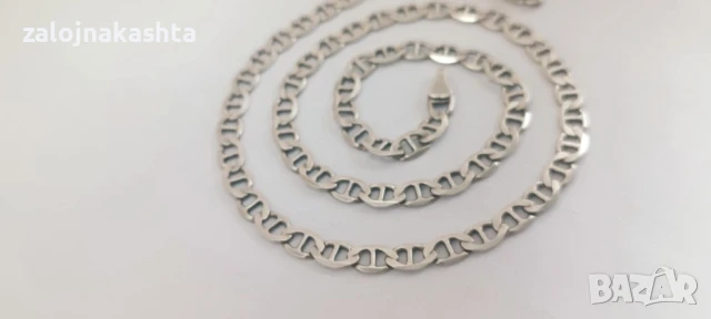 Сребърен синджир-14,23гр/925, снимка 4 - Колиета, медальони, синджири - 50442130