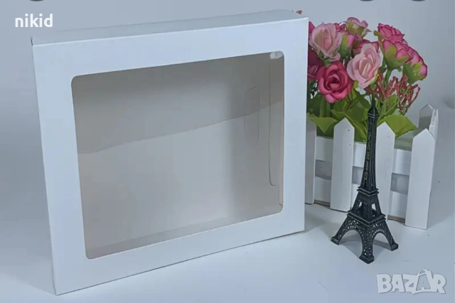 15*11 картонена кутия прозрачен капак картонени кутии ръчна изработка сувенир сапун фигурка кутийка