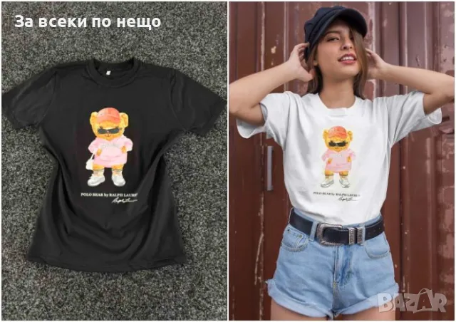 Polo Bear Ralph Lauren Дамска Тениска👚Дамска Блуза С Къс Ръкав - 2 Цвята Код LFS328