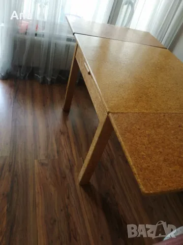 Голяма маса трапезна разтегателна с корк, снимка 5 - Маси - 47891034