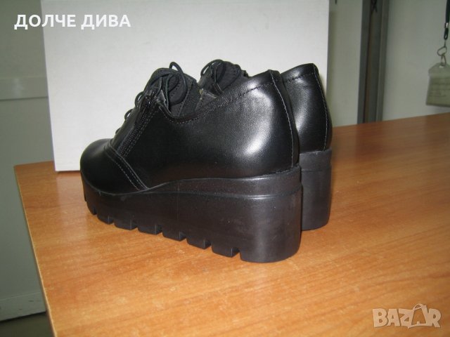Дамски обувки м.125 естествена кожа черни, снимка 3 - Дамски ежедневни обувки - 30272558