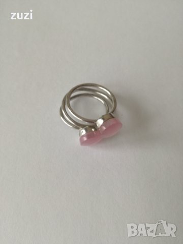 Сребърен пръстен с розов цирконий. Сребро проба 925. , снимка 4 - Пръстени - 38663552
