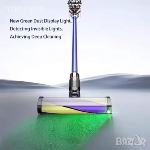 Четка за Dyson със зелен лазер тип Slim fluffy, снимка 4 - Прахосмукачки - 48596686