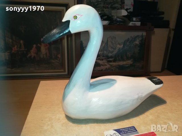 Патица от дърво бяла ръчна изработка 0311201908, снимка 13 - Колекции - 30662871