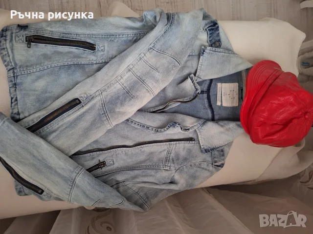 Ретро дънково яке памук "Anti Blue". Индия, снимка 4 - Якета - 56294632