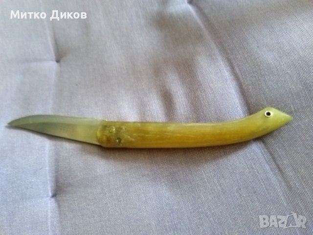 Кристал Юмит Йълдъръм турско ножче тип наше Костенец 210х87мм без луфт, снимка 4 - Ножове - 42418674