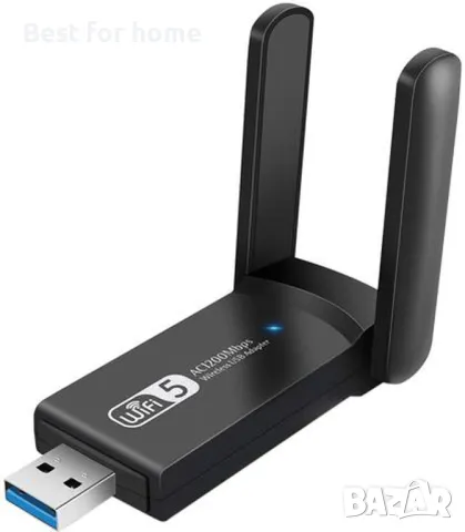  Безжичен USB Wifi адаптер , снимка 1 - Рутери - 49515019