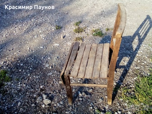 Старо ,автентично ,малко дървено столче ., снимка 4 - Декорация за дома - 36662288