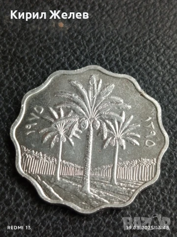 Две монети 10 филса 1967г. Ирак / 5 милима 1965г. Либия за КОЛЕКЦИЯ ДЕКОРАЦИЯ 25081, снимка 4 - Нумизматика и бонистика - 51416627