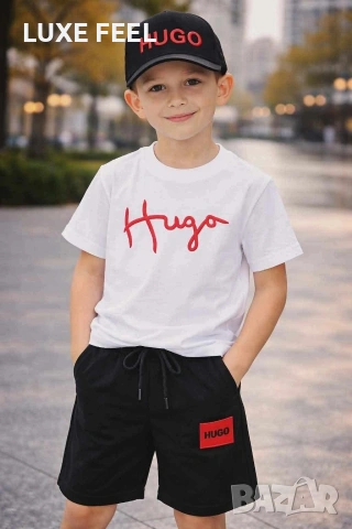 Hugo Boss ✨Лого Бродирано ✨с Шапка , снимка 2 - Детски комплекти - 54259958