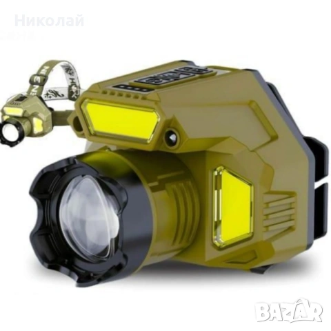 Акумулаторен LED челник HX-917S със сензор за движение и Type-C зареждане, снимка 3 - Други инструменти - 53307748