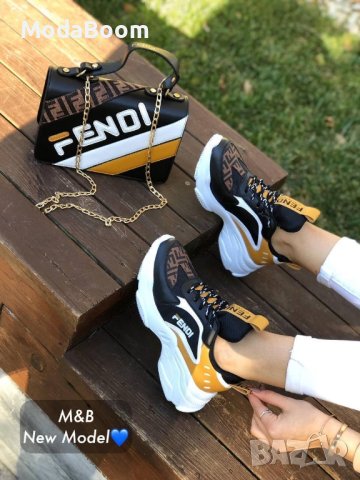Дамски комплект Fendi , снимка 4 - Дамски елегантни обувки - 42872113